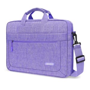 mosiso laptop shoulder messenger bag compatible with macbook air/pro,13-13.3 inch notebook,compatible with macbook pro 14 inch m3 m2 m1 pro max 2023-2021 with adjustable depth at bottom, purple