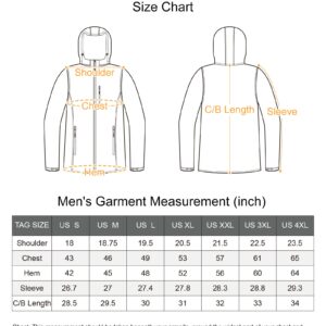 Outdoor Ventures Men's Lightweight Softshell Jacket Fleece Lined Hooded Water Resistant Winter Hiking Windbreaker Jackets