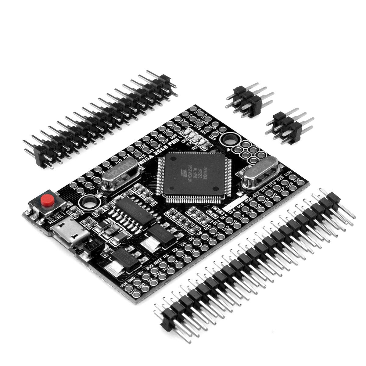 Gowoops MEGA 2560 PRO Board Embed with Male pin headers, Compatible for Arduino Mega2560 DIY