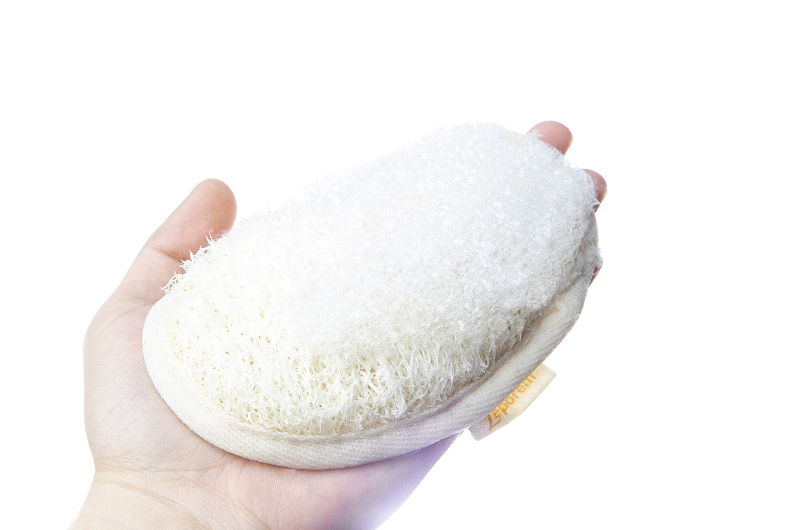 6 Pack Premium Bath Loofah Pads - 6 Inch, 100% Natural Exfoliating Shower Sponge Scrubber, Perfect for Men & Women Body Wash, Luxurious Luffa Loofah Body Scrubber