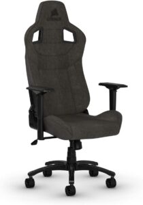 corsair t3 rush gaming chair comfort design, adjustable, polyurethane,charcoal