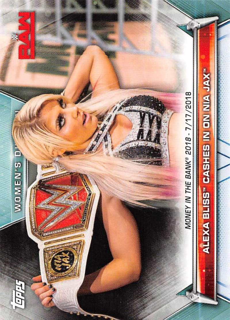 2019 Topps WWE Women's Division #79 Alexa Bliss Cashes in On Nia Jax Wrestling Trading Card