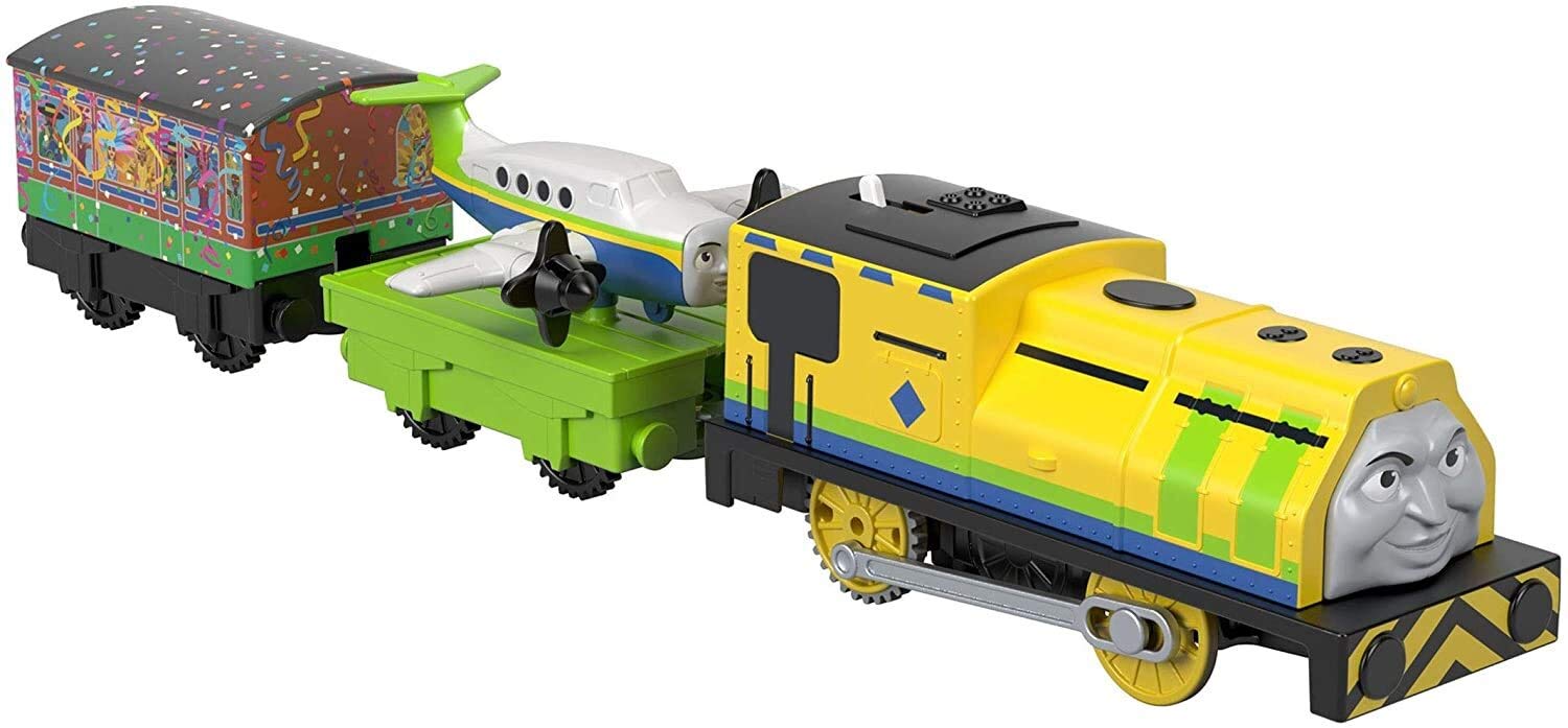 Thomas & Friends TrackMaster Raul & Emerson, motorized train with removable toy plane for toddlers and preschoolers ages 3 years & older