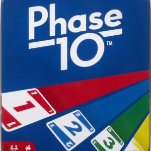 Mattel Games Phase 10 Card Game for Families, Adults and Kids, Challenging & Exciting Rummy-Style Play in a Storage Tin (Amazon Exclusive)