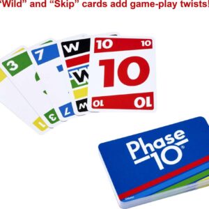 Mattel Games Phase 10 Card Game for Families, Adults and Kids, Challenging & Exciting Rummy-Style Play in a Storage Tin (Amazon Exclusive)