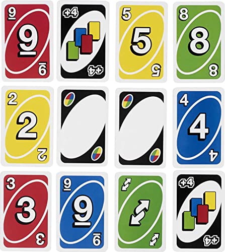 Mattel Games ​Giant UNO Card Game for Kids, Adults & Family Night, Oversized Cards & Customizable Wild Cards for 2-10 Players