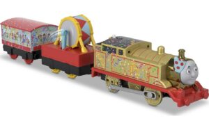 fisher-price thomas & friends trackmaster golden thomas, motorized train engine for preschoolers ages 3 years & older