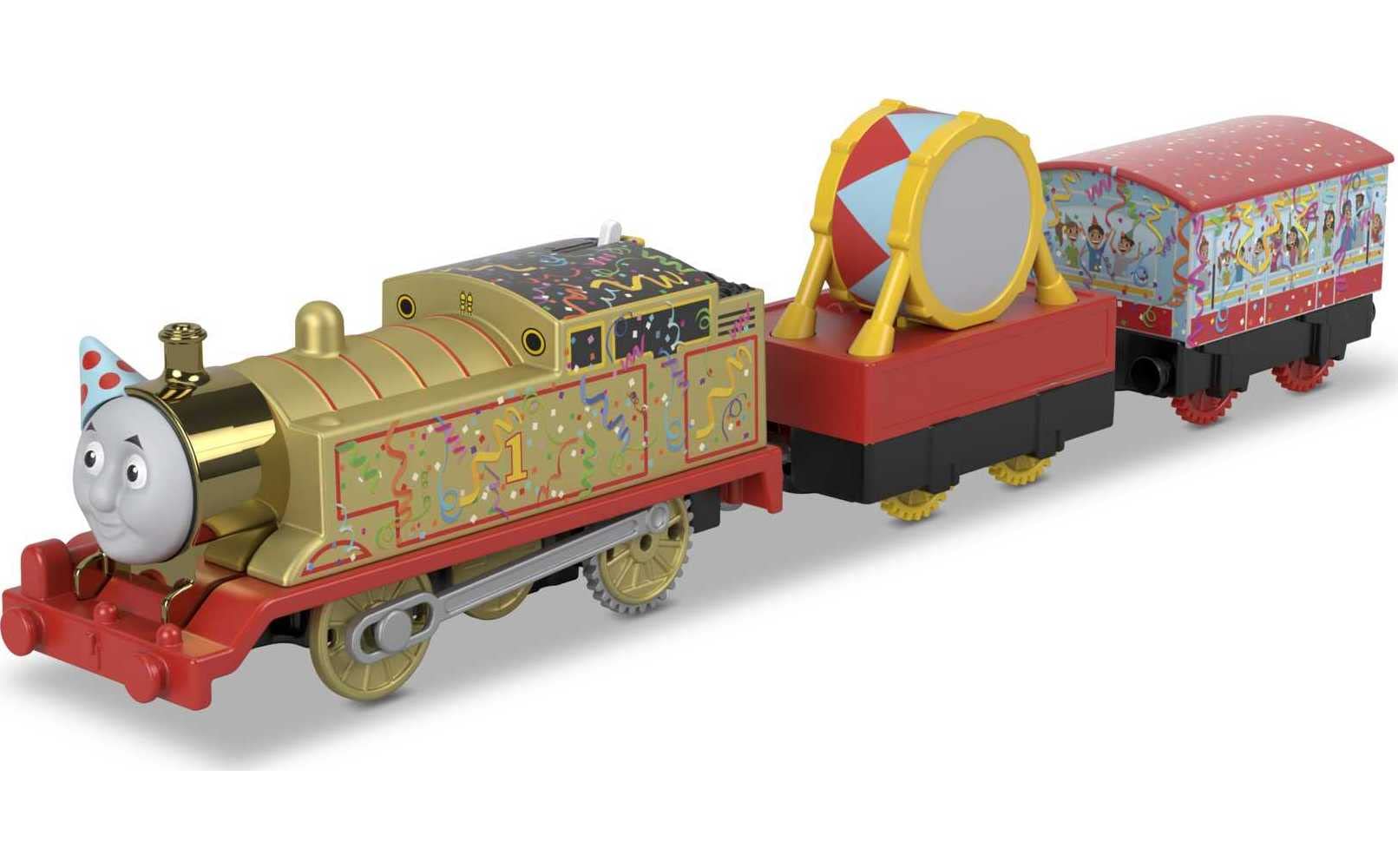 Fisher-Price Thomas & Friends Trackmaster Golden Thomas, Motorized Train Engine for Preschoolers Ages 3 Years & Older