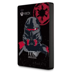 seagate game drive for xbox 2tb external hard drive portable hdd – usb 3.0 star wars jedi: fallen order special edition, designed for xbox one, 1 year rescue service (stea2000426)