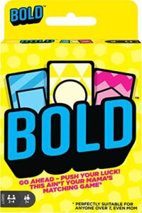 mattel games bold family card game, matching game for 7 year olds and up, with 112 cards and instructions, multi