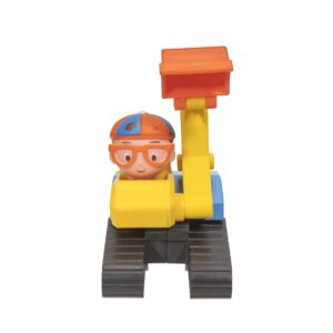 Blippi Mini Vehicles, Including Excavator and Fire Truck, Each with a Character Toy Figure Seated Inside - Zoom Around The Room for Free-Wheeling Fun - Perfect for Young Children