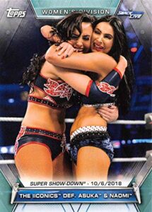 2019 topps wwe women's division #85 the iiconics def. asuka & naomi wrestling trading card