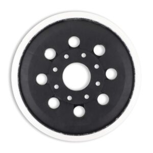 5" 8 hole hook and loop hard sanding backing pad replacement for bosch rs035 - fits ros10 and ros20vs sanders