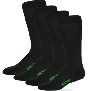 Realtree Mens Lightweight Liner Mid-Calf Tall Boot Socks 4 Pair Pack (M - Men's Shoe 6-9, Black)