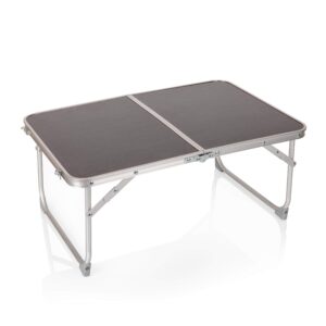 concert table mini portable table, (charcoal wood grain)