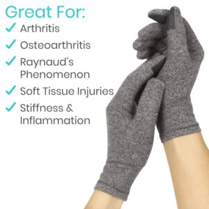Vive Compression Arthritis Gloves - Comfortable Fit for Men and Women - Full Finger for Rheumatoid, Osteoarthritis
