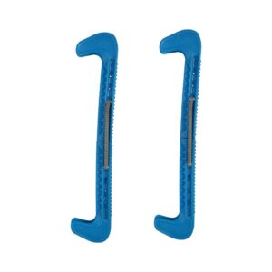 bnineteenteam ice hockey blade guards skate guards ice skate blade covers with adjustable spring (blue) gymnastics supplies
