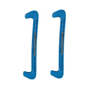 Bnineteenteam Ice Hockey Blade Guards Skate Guards Ice Skate Blade Covers with Adjustable Spring (Blue) Gymnastics Supplies