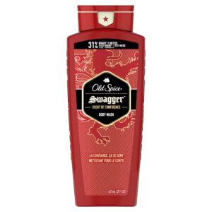 old spice body wash for men, swagger scent of confidence, 21 fl oz (pack of 4)