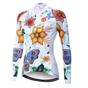 women cycling jersey long sleeve bicycle biking shirt clothing sport tops