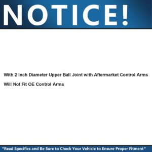 Detroit Axle - 4 Front Ball Joints for Ford F-150 F-250 Expedition Lincoln Navigator Upper and Lower Ball Joints Replacement