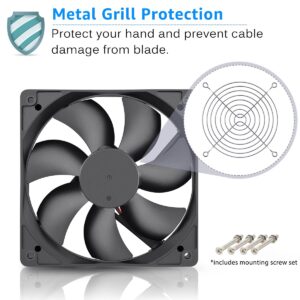 GDSTIME 5Volt 120mm Fan, 1500RPM 120mm x 25mm DC Brushless Cooling Fan