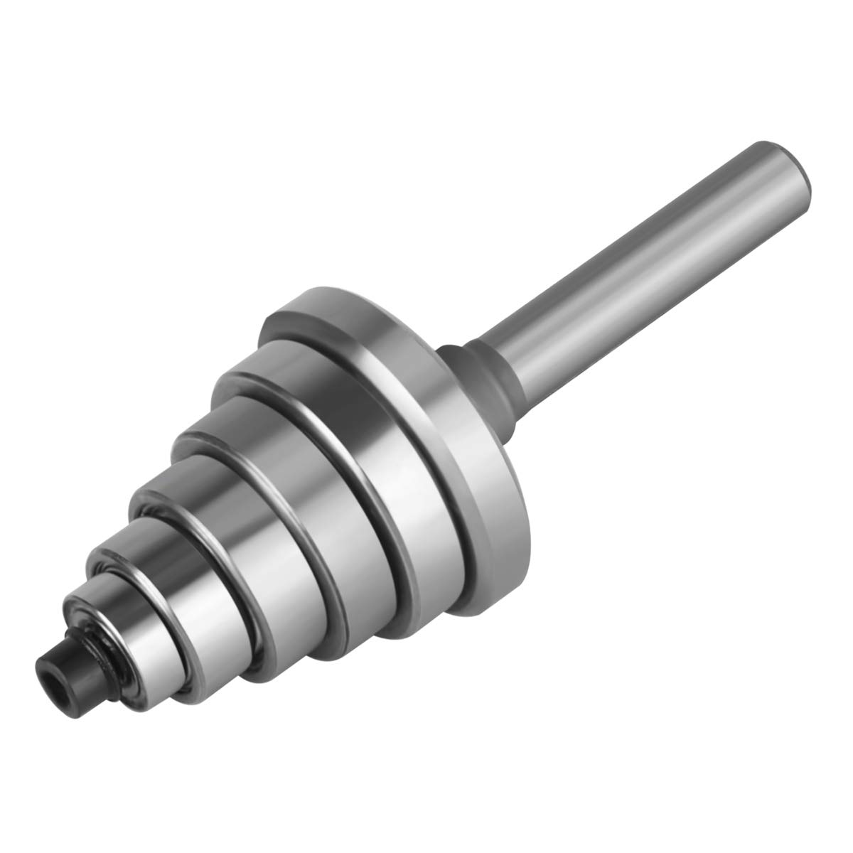 KOWOOD 1/4" inch Shank 1-3/8" Height Multi-Slot milling Cutter bit (7 Bearings, Multiple Depths 1/8", 3/16",1/4", 5/16", 3/8", 7/16", 1/2") Interchangeable and Adjustable Bearings.