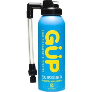 gup (gÜp kwiki) quick fix tire sealant and inflator; for mountain bike, road, cyclocross, gravel; seal and repair flat or punctured tires (hose top adapter schrader/presta)