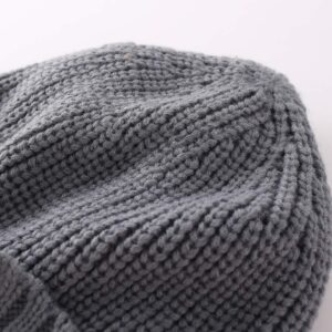 Home Prefer Men's Outdoor Newsboy Hat Winter Warm Thick Knit Beanie Cap with Visor (Light Gray)