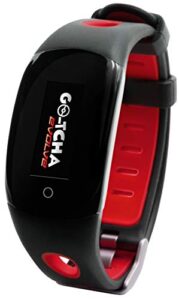 go-tcha evolve led-touch wristband watch for pokemon go with auto catch and auto spin - black/red