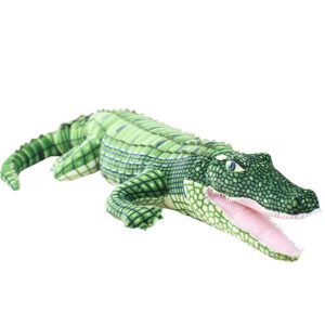 mmttao alligator plush toy realistic crocodile stuffed animal 39 inch jumbo animal stuffed soft plushies cute dolls collection huggable throw pillow cushion gift for kids children boys girls, 39inches