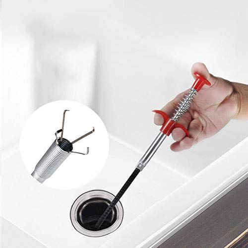 DR.PEN Flexible Grabber Claw Pick Up Reacher Tool (Drain Clog Remove Tool), With 4 Claws Bendable Hose Pickup Reaching Assist Tool for Litter Pick, Home and Kitchen Sink, Drains, Toilet (35.4 inch)