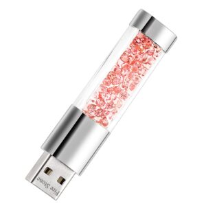 Lovely Diamond USB 2.0 Flash Drive Data Storage Memory Stick USB Stick Pendrive Gift (32GB, Pink)