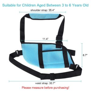 Arm Sling for Kids, Child Arm Sling with Waist Strap, Padded Children Youth Arm Support Sling Shoulder Immobilizer for Broken Elbow Wrist Arm Shoulder Injury Rotator Cuff, Left or