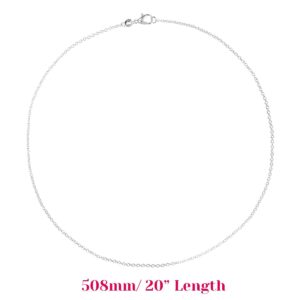 selizo 30 Pack Chain Necklace Bulk Jewelry Making Chains Silver Plated Necklace Chains for Necklace Jewelry Making, 1.2 mm (20 Inches)