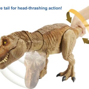 Mattel Jurassic World Epic Roarin’ Tyrannosaurus T Rex Large Action Figure, Primal Attack Feature & Sound, Realistic Shaking