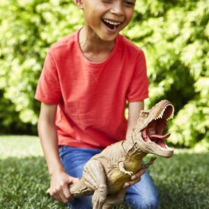 Mattel Jurassic World Epic Roarin’ Tyrannosaurus T Rex Large Action Figure, Primal Attack Feature & Sound, Realistic Shaking