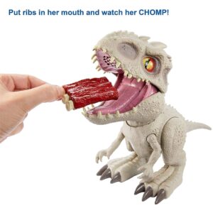 Mattel Jurassic World Toys Camp Cretaceous Feeding Frenzy Indominus Rex Interactive Dinosaur, Bite Reflex, Toy Ribs, Lights & Sounds, Authentic Detail, Ages 4 Old & Up [Amazon Exclusive]