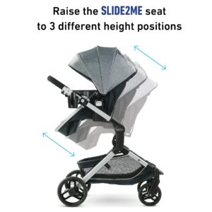 Graco Modes Nest Travel System with Adjustable Reversible Seat, Pram Mode, Lightweight Aluminum Frame, and SnugRide 35 Lite Elite Infant Car Seat, Sullivan