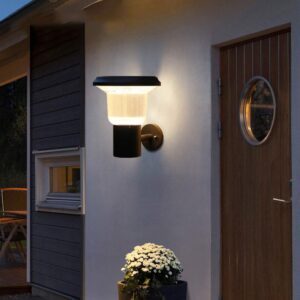 Outdoor Solar Light Modern Simple LED Wall Light - Wall Mount Wall Light, Waterproof Lamp Home Garden Light