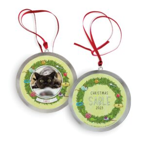 personalized pet photo ornament for cat - i see me!