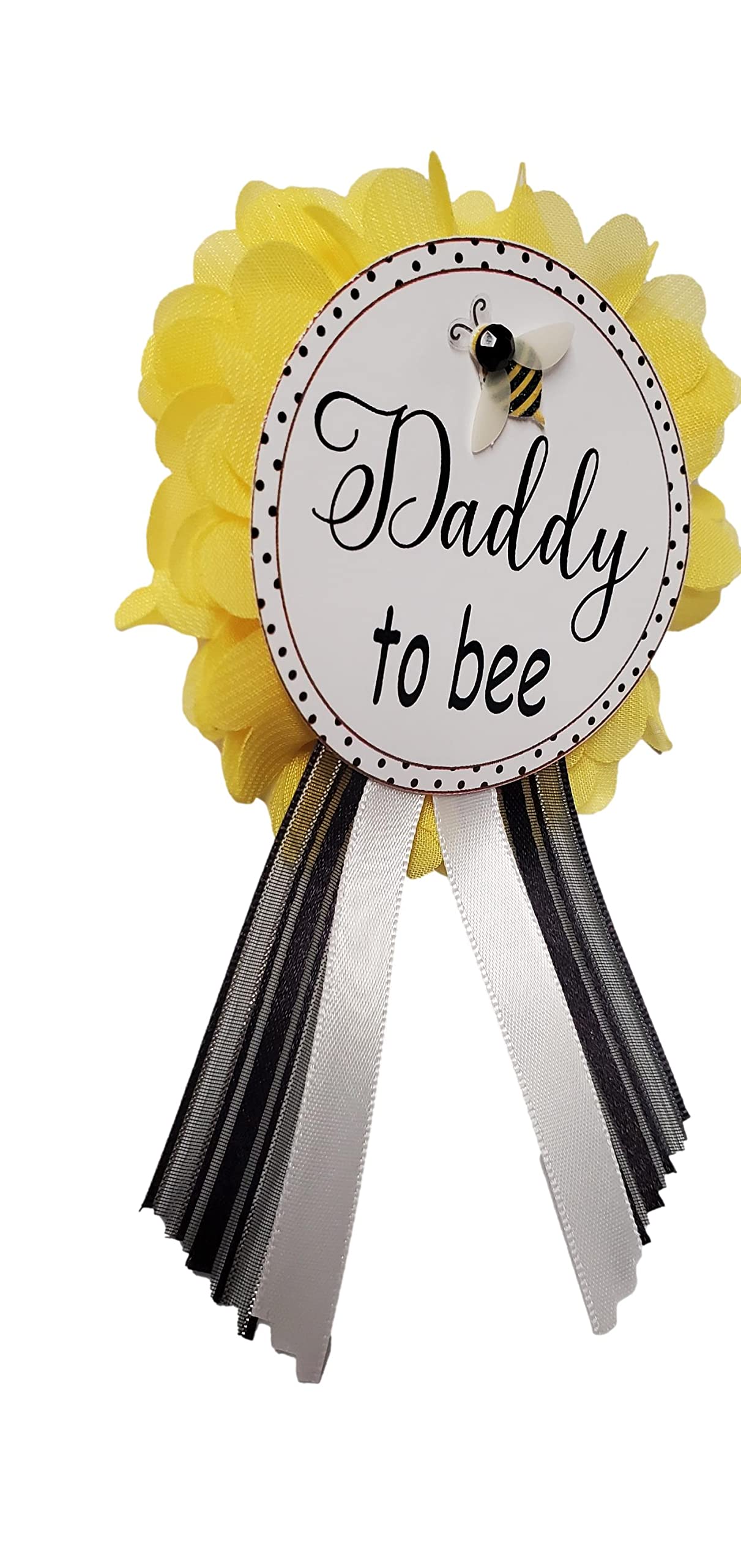 Daddy to Bee Pin Baby Shower Yellow & Black pin for dad to wear at Baby Shower, Baby Sprinkle