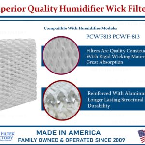 2-Pack Air Filter Factory Replacement For Procare PCWF813, PCWF-813 Humidifier Wick Filters