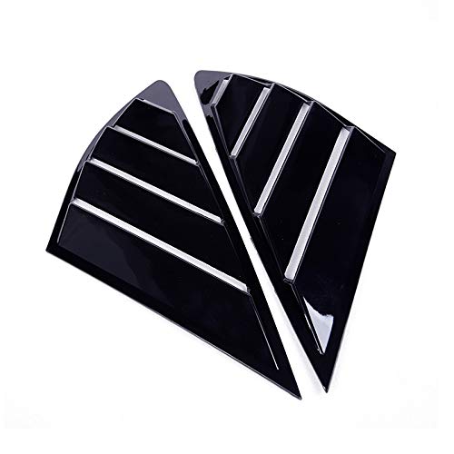 ruihe 2pc Shiny Black Rear Quarter Panel Window Side Louvers Vent Fit for Ford Fusion Mondeo 4D Hybrid Energi 2013 2014 2015 2016 2017 2018 2019 2020