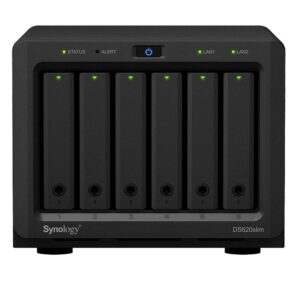 synology diskstation ds620slim iscsi nas server with intel celeron up to 2.5ghz cpu, 6gb memory, 12tb hdd storage, dsm operating system