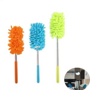 3 Pack Microfiber Duster, Ztent Washable Microfiber Extendable Duster Microfiber Hand Duster Cleaning Tool Dusting Brush for Home Office Car Computer