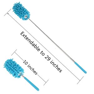 3 Pack Microfiber Duster, Ztent Washable Microfiber Extendable Duster Microfiber Hand Duster Cleaning Tool Dusting Brush for Home Office Car Computer