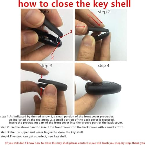 New Key Fob Shell Case Fit for Honda CR-V Odyssey Accord Crosstour Civic CR-Z Fit Keyless Entry Remote Key Housing Replacement with Screwdriver (2+1Button 1pcs)