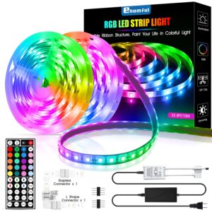 ehomful 32.8 ft led strip lights,5050 type color changing 44 keys remote control led lights for bedroom,room,kitchen and party decorations