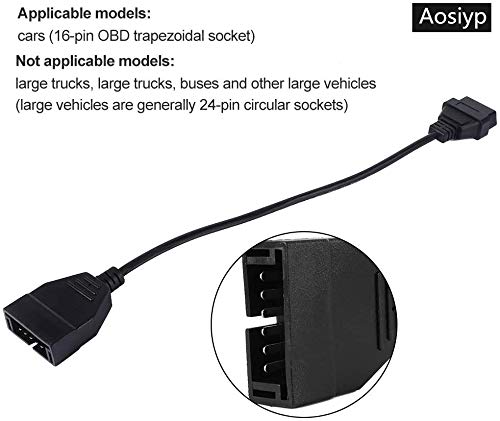 OBD2 to OBD1 GM Adapter,OBD1 12 Pins to OBD2 16 Pins Diagnostic Tool Connector Adapter Cable Replacement for GM